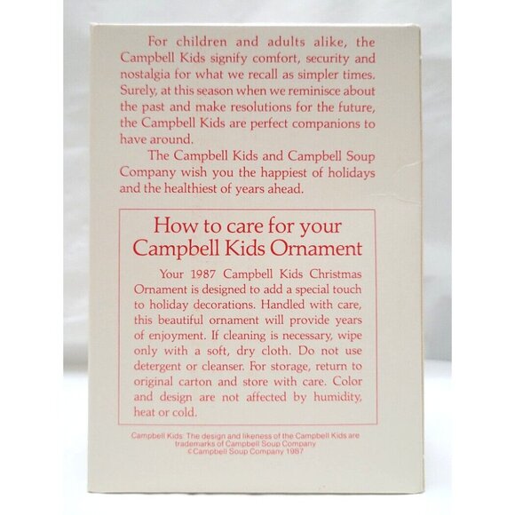 1987 Campbells Soup Kids Collectors Edition - Christmas Ornament Decoration Ball - Picture 11 of 13